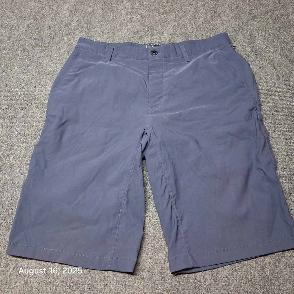 The North Face Long Chino Shorts‎ Mens Size 30 Blue Sprag Flat Front Khaki